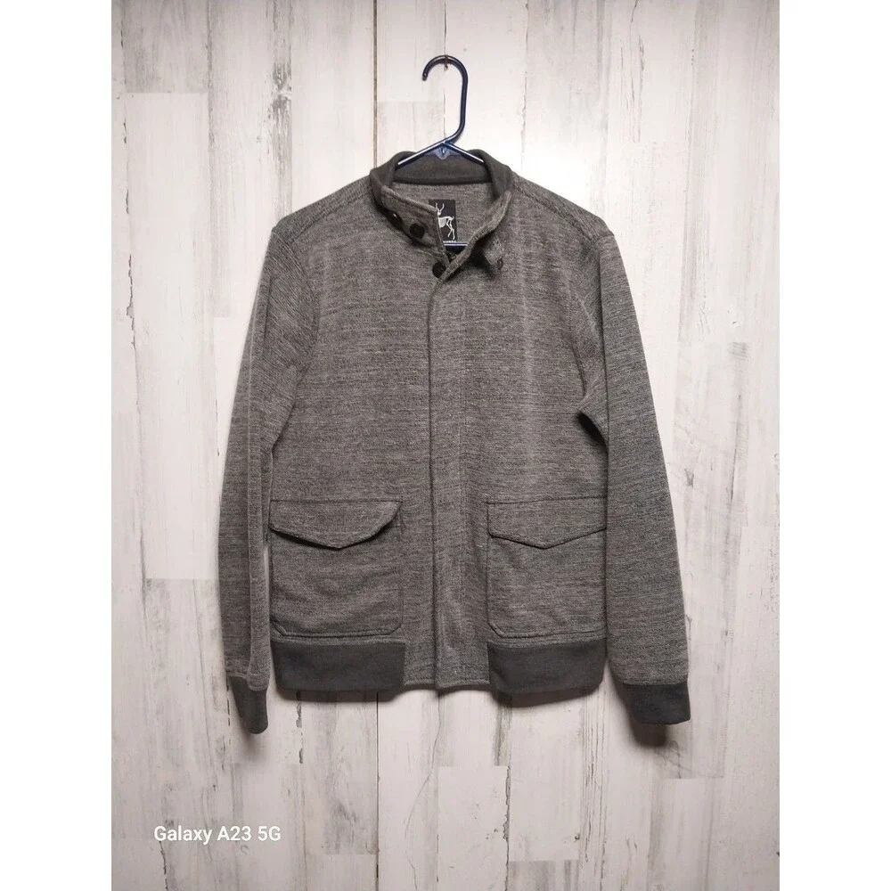 Kane & Unke Gray Bomber Jacket Size Medium